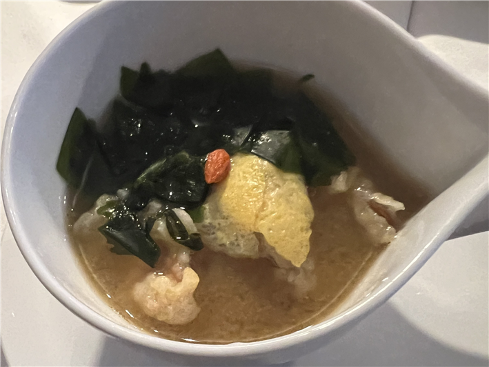 miso soup with crab